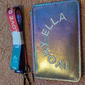 Ivory Ella Change Purse.  LANYARD ....Cards on one side. Strap  SALE